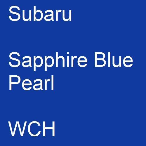 Subaru, Sapphire Blue Pearl, WCH.